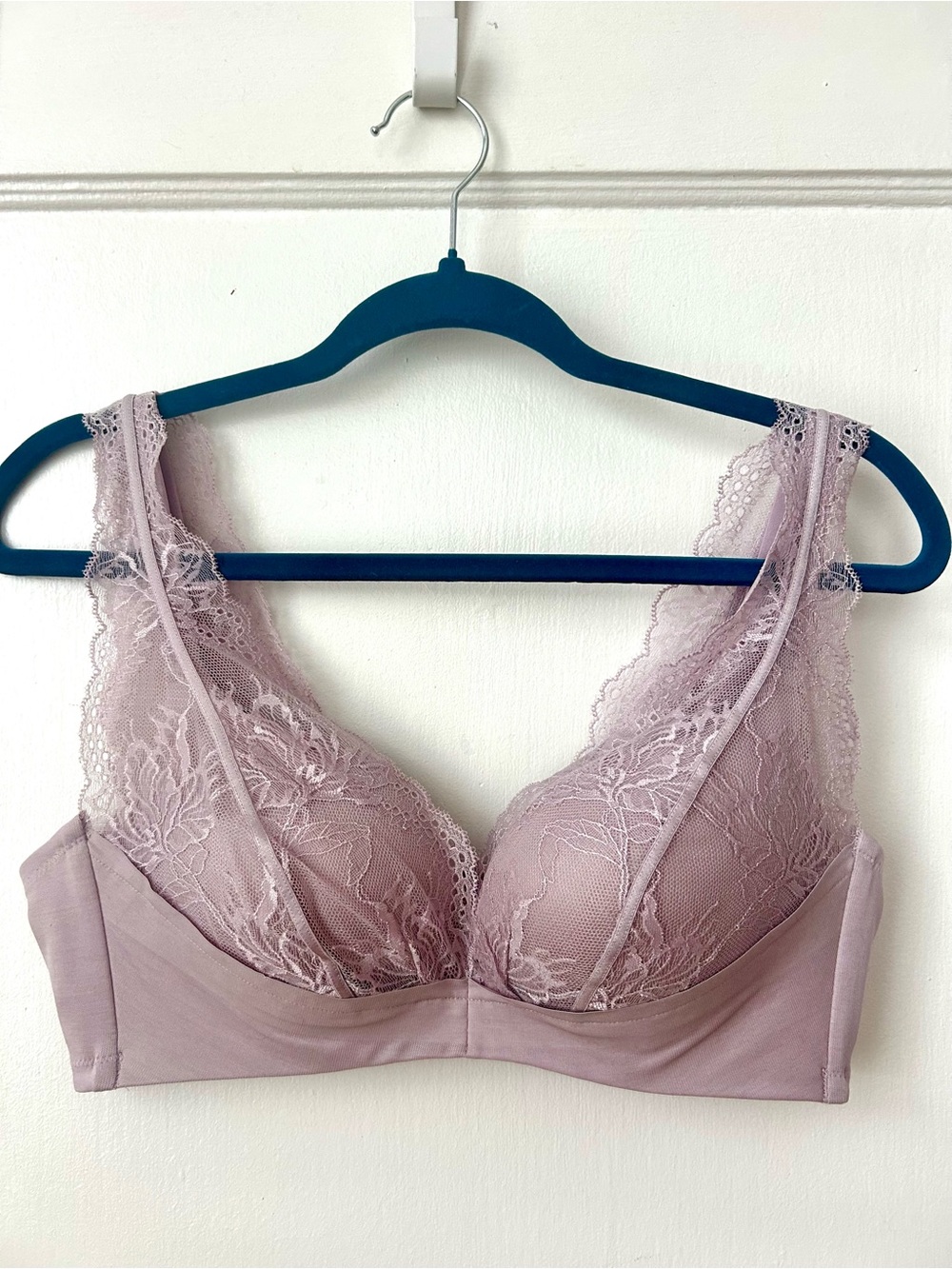 Understance Lace-Detail Bralette in Dusty Mauve - Women Intimates